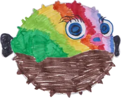 Child's drawing of a sea creature — RADAR Kids lagoon