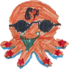 Child's drawing of a sea creature — RADAR Kids lagoon