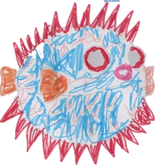 Child's drawing of a sea creature — RADAR Kids lagoon